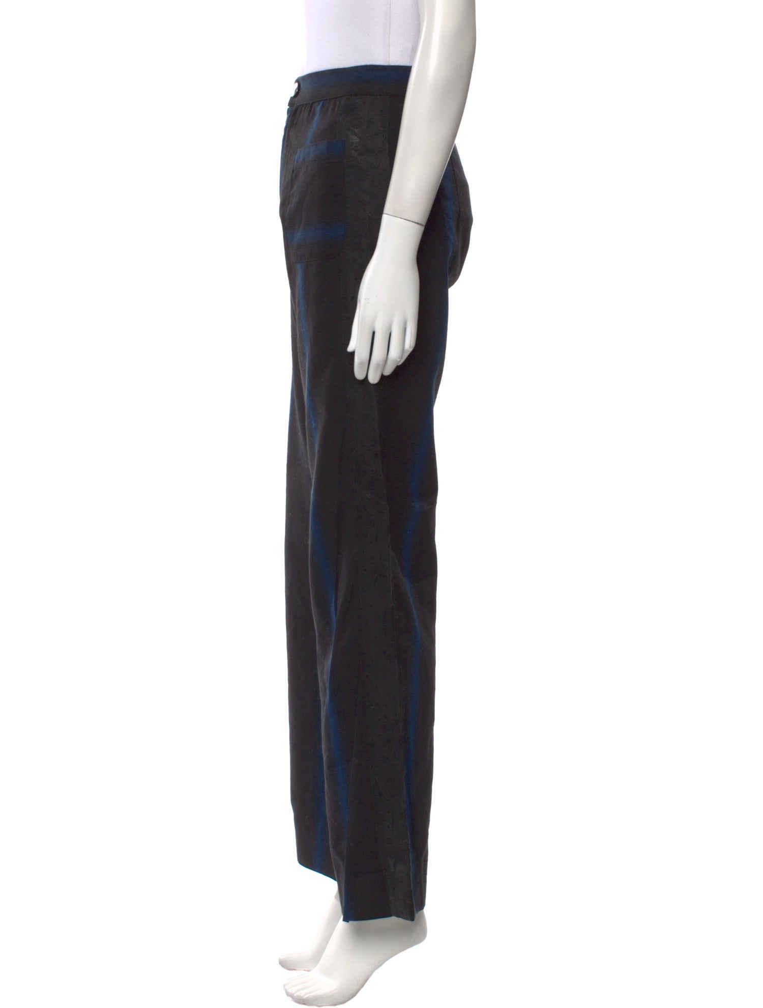 Warm Striped Wide Leg Pants